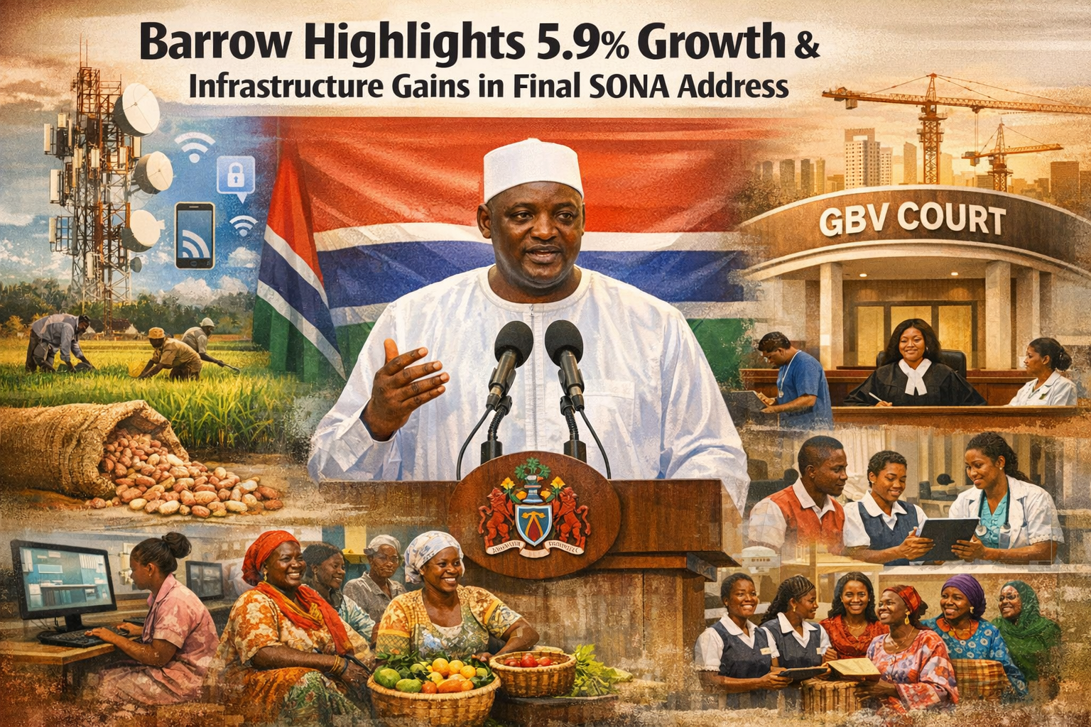 Barrow’s Final SoNA: Growth, Reforms and a Push for Inclusive Development